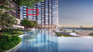 Sale DownCondoRama 8, Samsen, Ratchawat : Date and time at Chao Phraya 2-bed Riverfront B04, river view + long pool view