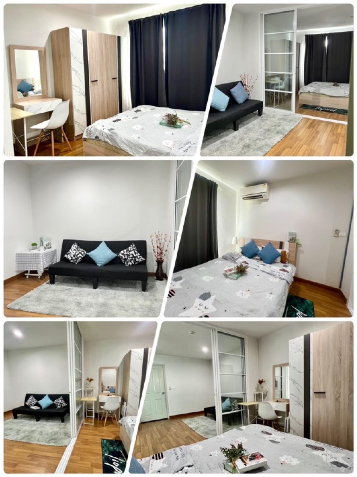 For RentCondoOnnut, Udomsuk : ❇️Available and ready to move in❇️Regent Home Sukhumvit 81❇️ 28 sq m.❇️ 1 bedroom room divider❇️Built-in kitchen~ There is a glass partition❇️100% furnished