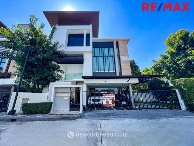 For SaleHouseKaset Nawamin,Ladplakao : 3-story detached house for sale, the largest house in the project, private resort atmosphere, Nirvana Beyond project, Kaset Nawamin.