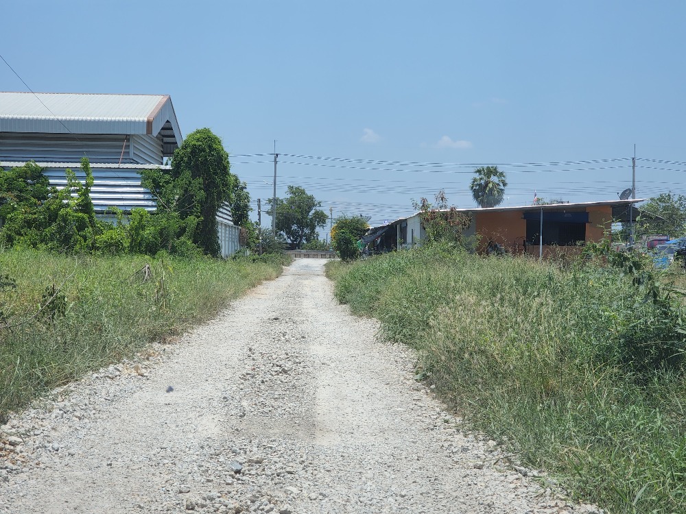 For SaleLandAyutthaya : 8 rai of land next to an alley road, near Lat Bua Luang Golden Land. Next to Phraya Banlue Canal, width 80 meters, next to an alley road, only 100 meters from the main road.