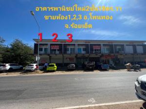 For SaleShophouseRoi Et : Commercial building for sale, 2 floors, prime location. Phon Thong District, Roi Et Province