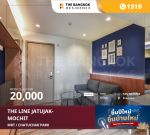 For RentCondoSapankwai,Jatujak : Very beautiful room, high floor, Chatuchak Park view, north, not hot, The Line Chatuchak-Mochit Condo, near BTS Mochit and MRT Chatuchak.