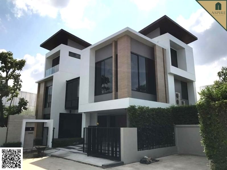 For SaleHouseLadkrabang, Suwannaphum Airport : [For Sale and Rent ] Beautiful 3-Storeys Detached House, modern, simple, luxury, Nirvana Beyond Suanluang Rama9