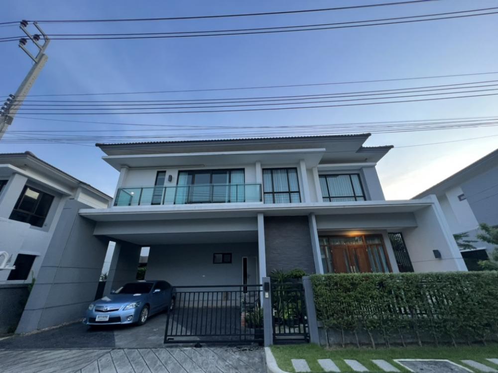 For RentHouseRama5, Ratchapruek, Bangkruai : 2-story detached house with furniture, beautifully decorated, for rent in Ratchaphruek-Bang Kruai area, near Tops Market Ratchaphruek, only 5.8 km.