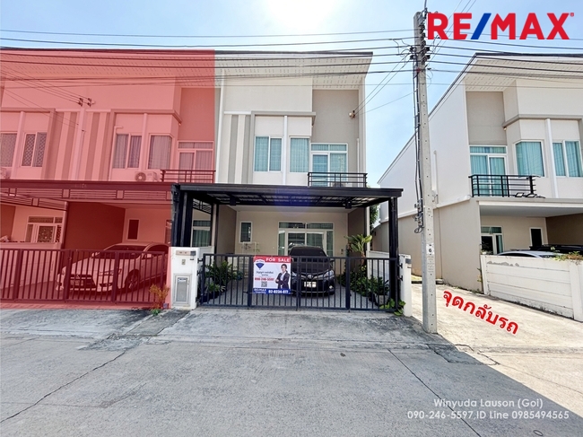 For SaleTownhouseVipawadee, Don Mueang, Lak Si : 2-story townhouse for sale, Casa City, Don Mueang, Sri Saman, corner house, additional house, ready to move in, very good condition.