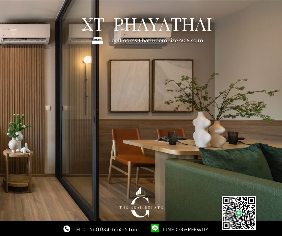 For SaleCondoRatchathewi,Phayathai : HOT DEAL 🔥 XT Phayathai 1 bedroom 40.5 sq.m. Condo ready to move in. New room of the project Fully centralized area, near BTS Phaya Thai