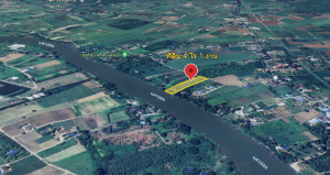 For SaleLandKanchanaburi : Land next to the river, 4 rai 1 ngan 38 sq m., Nong Ya Subdistrict, Mueang Kanchanaburi District.