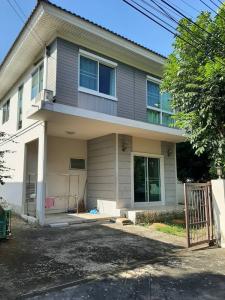 For RentHouseMin Buri, Romklao : For rent, 2-story detached house, Perfect Park Suvarnabhumi, ready to move in, 3 air conditioners (N.846)