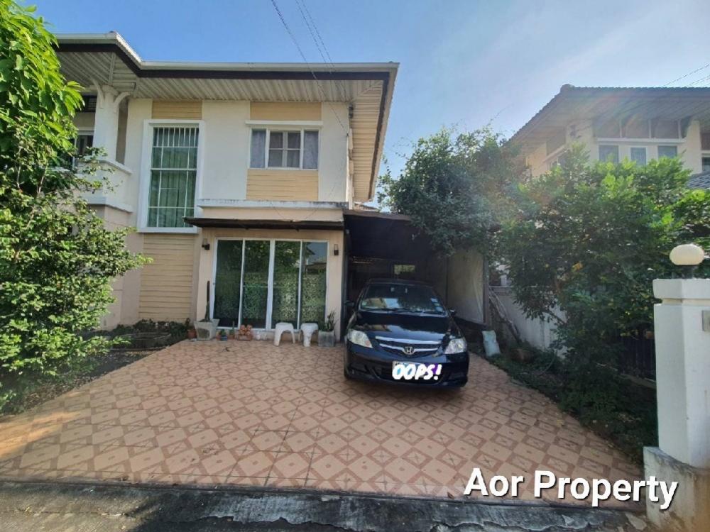 For SaleHousePathum Thani,Rangsit, Thammasat : 📣 Single house for sale, Pruksa Village 9, corner house, has a bedroom on the ground floor, Rangsit-Khlong 3, Pathum Thani.
