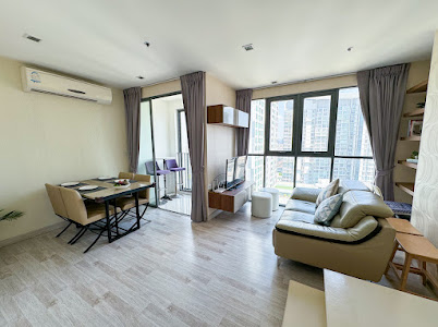 For RentCondoOnnut, Udomsuk : Condo for rent, 2 bedrooms, with washer and dryer, Ideo Mobi Sukhumvit, near BTS On Nut.