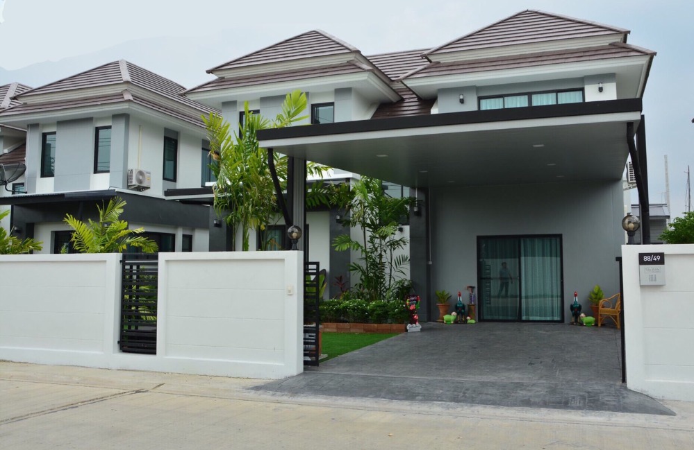 For SaleHouseMin Buri, Romklao : For Sale, selling for 5.3 million, single house 67 sq m., The Ville Village. Minburi - Nimitmai New house ready to move in Tel 087-113-9234