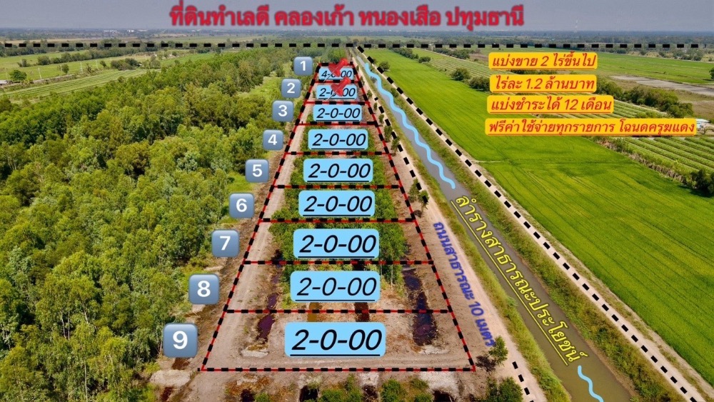 For SaleLandPathum Thani,Rangsit, Thammasat : Land in Nong Suea, Pathum Thani, call 062-262-5946, land for sale, good location, next to the road, close to water and electricity, Red Garuda title deed, free transfer ‼️