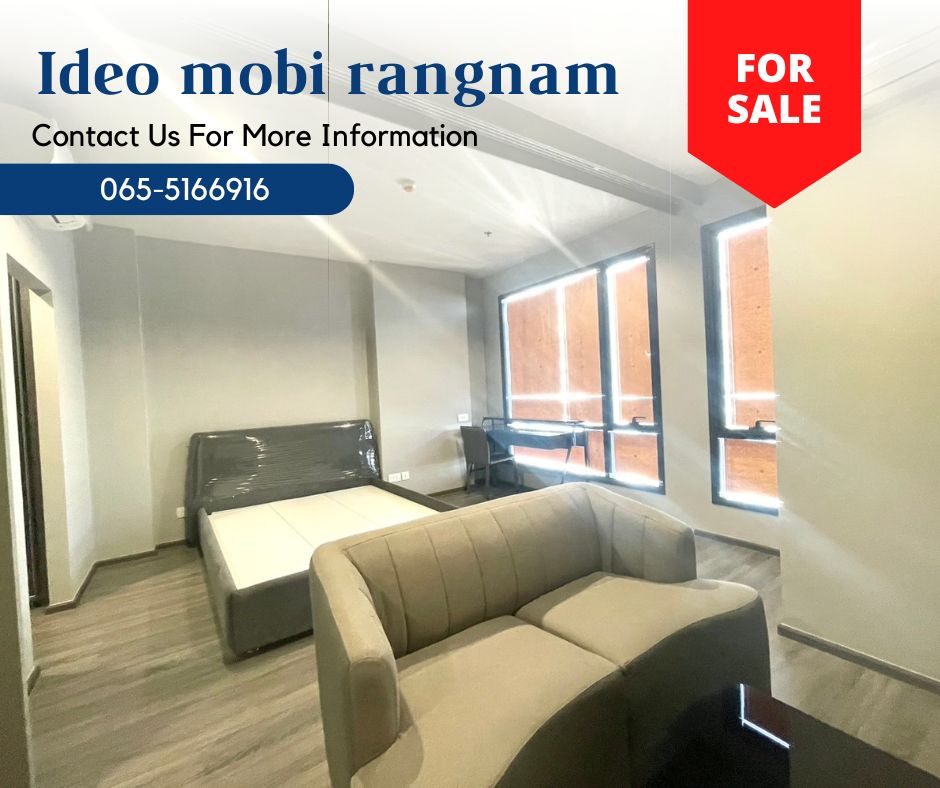ขายคอนโดราชเทวี พญาไท : Ideo mobi rangnam ห้องOne bed room 35.56 Sq.m. ชั้น26 ราคา 5.73 บาท ซื้อตรงกับเซลล์โครงการ