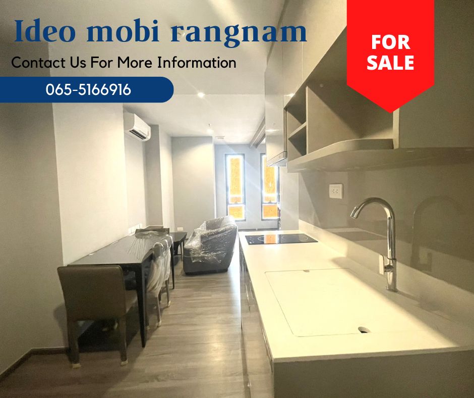 For SaleCondoRatchathewi,Phayathai : Ideo mobi rangnam, One bed room 36.66 Sq.m., 15th floor, price 5.79 baht, buy directly from project salesman 0655166916