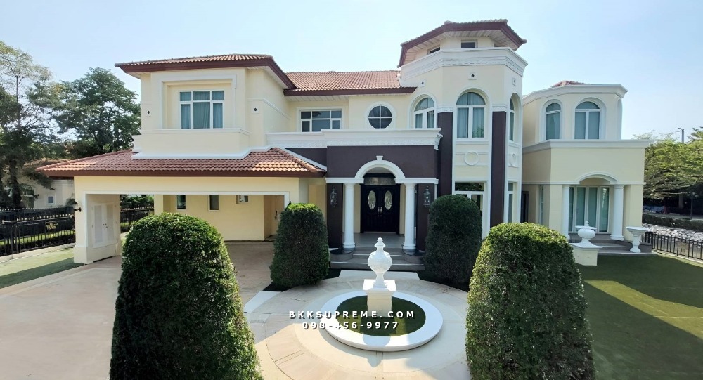 For SaleHouseRama 2, Bang Khun Thian : (For sale) ** Mansion next to the lake, The Grand Rama 2 project, in the best location in the project. With another small detached house *