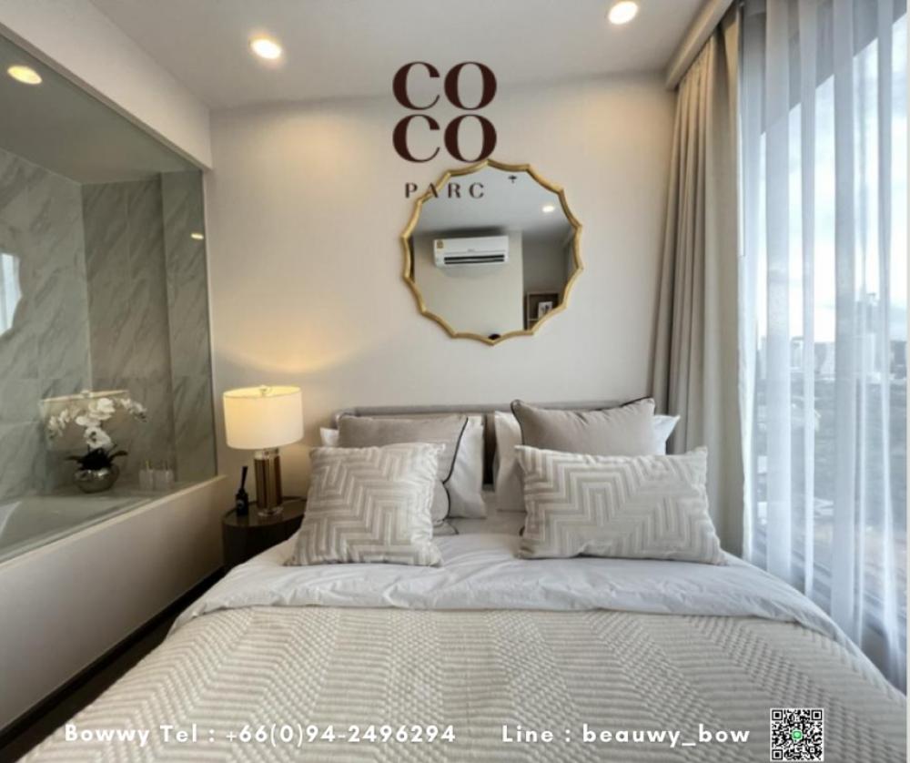 For SaleCondoKhlongtoei, Kluaynamthai : Sell🔥 Coco Parc Luxury condo 0 meter Mrt Khlong Toei, 1 bedroom width 36 sq.m. with a bathtub🔥Fully Decorated, free common fees for 5 years🔥 special price only 8.5 mb🔥