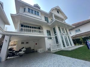 For SaleHouseBangna, Bearing, Lasalle : Luxurious detached house for sale, vintage style, Fantasia Villa 3 Village, beautiful, shady house, for sale with tenant.