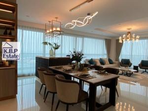 For RentCondoRama3 (Riverside),Satupadit : For rent Supalai Riva Grande/ 3 bedrooms/288 sq m, 1 maid room, fully furnished.