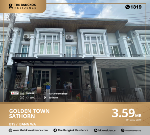 For SaleTownhouseThaphra, Talat Phlu, Wutthakat : New house project starting at 3.99 million. We sell for only 3.59 million. Golden town Sathorn.