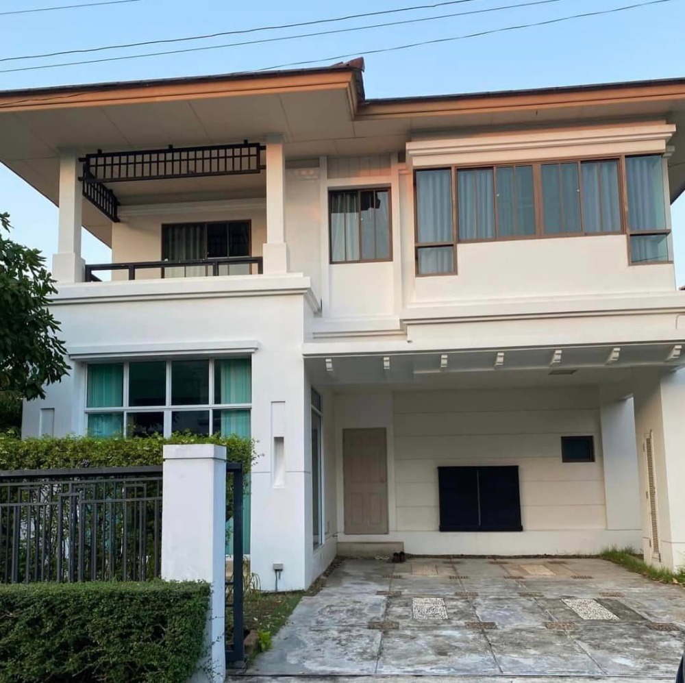 For RentHouseBangna, Bearing, Lasalle : Single house for rent in Setthasiri Bangna Km 7, beautifully decorated, luxuriously decorated, air conditioned, fully furnished, 3 bedrooms, 2 bathrooms, rental price 50,000 baht per month.