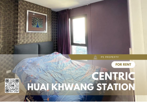 For RentCondoRatchadapisek, Huaikwang, Suttisan : For rent 🔺Centric Huai Khwang Station🔺Beautiful room, fully furnished, ready to move in, near MRT Huai Khwang 120 meters🚆✨