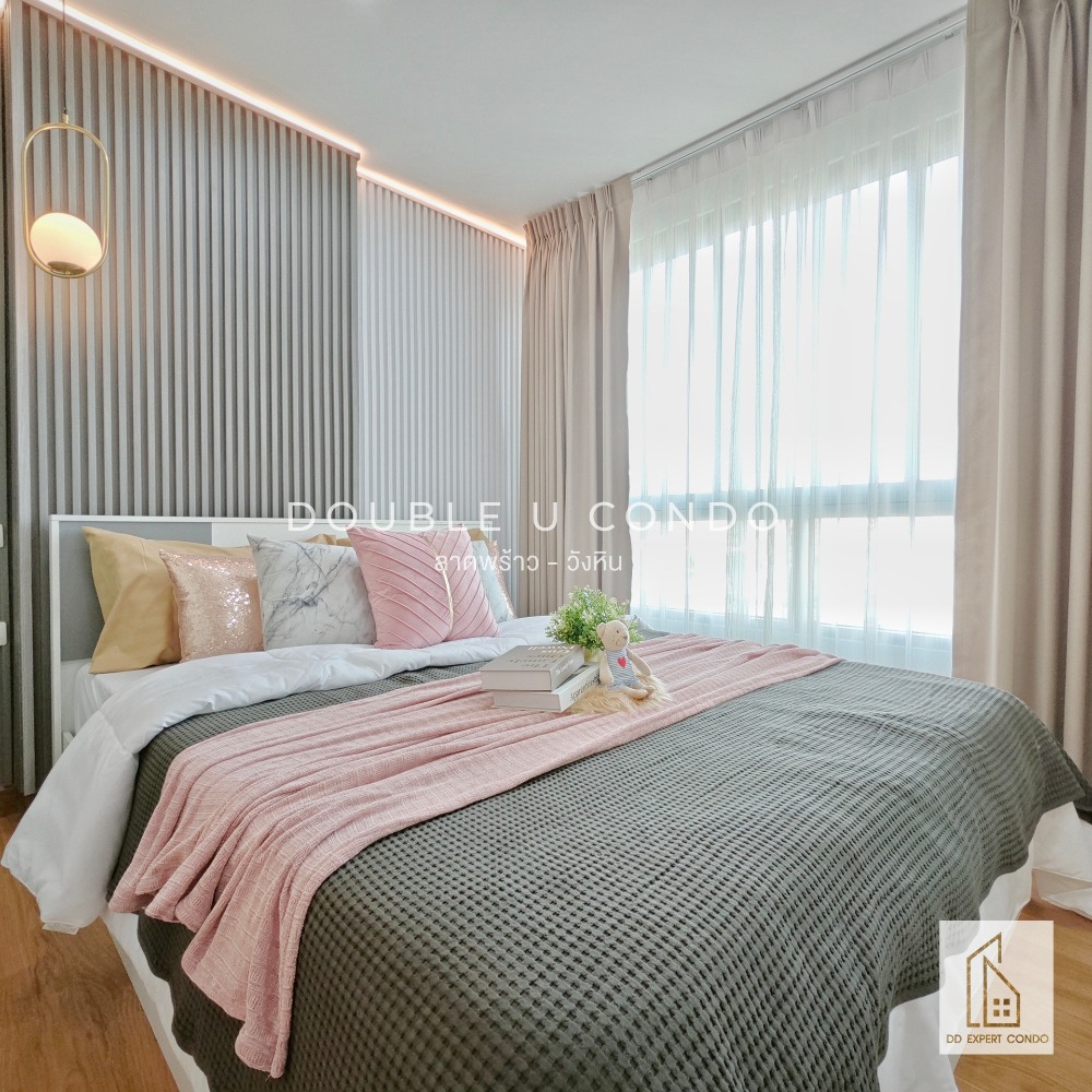 For SaleCondoKasetsart, Ratchayothin : Lat Phrao-Wang Hin | Installments are cheaper than renting at the real place | Installments start at 7,×××/month. Salary 18,000. Can get a loan. |# Closed kitchen next to balcony. Opposite there is a little Suki Tee.