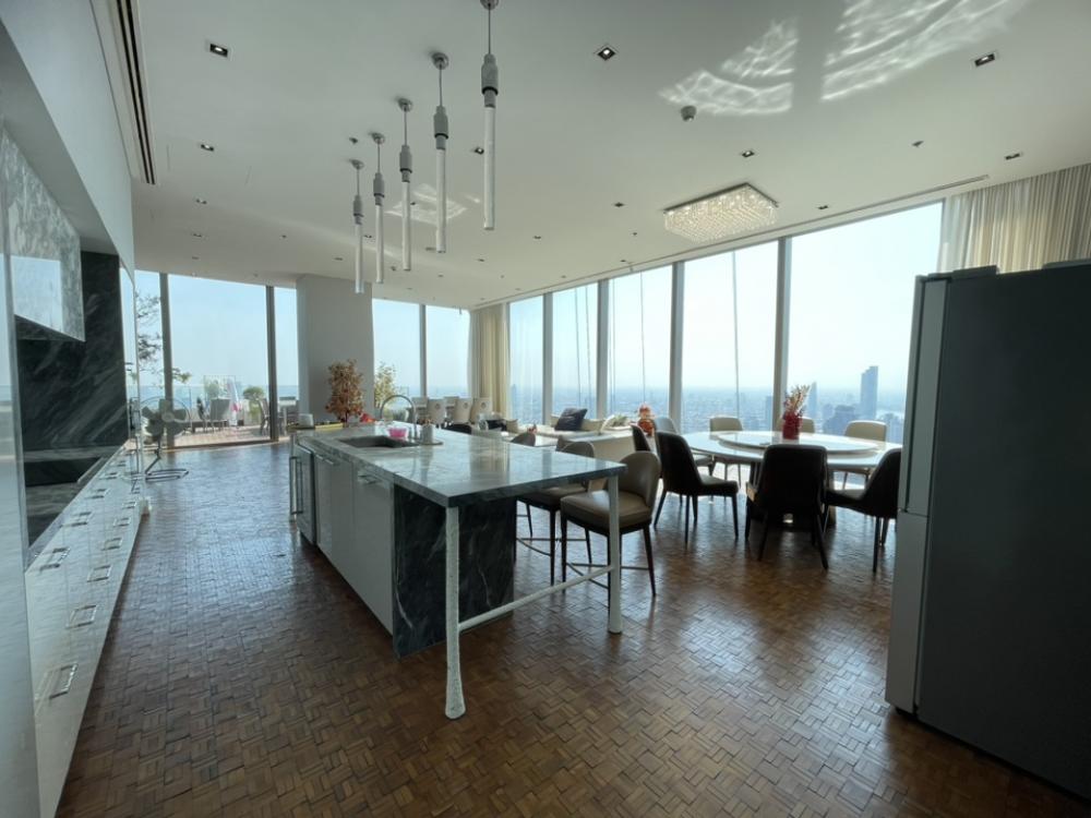 ให้เช่าคอนโดสาทร นราธิวาส : 🔥The Ritz-Carlton Mahabakorn Residence 🔥3 Bedrooms + 1 Working Room , 4 Bathrooms &1 Maid room ❣️410 Sq.m ❣️60+ Floor‼️