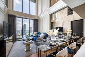 For SaleCondoSukhumvit, Asoke, Thonglor : Super Luxury condo for sale in Thonglor: Beatniq Sukhumvit 32 Duplex 2 bedrooms High floor Fully furnished Ready to move in Near BTS Thonglor Special 34.9 MB.