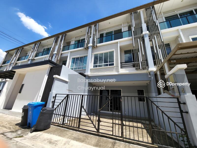For RentTownhouseChaengwatana, Muangthong : Townhome for rent, The Plant City Chaengwattana, 3 floors, 3 bedrooms, 3 bathrooms, near Impact Muang Thong Thani.