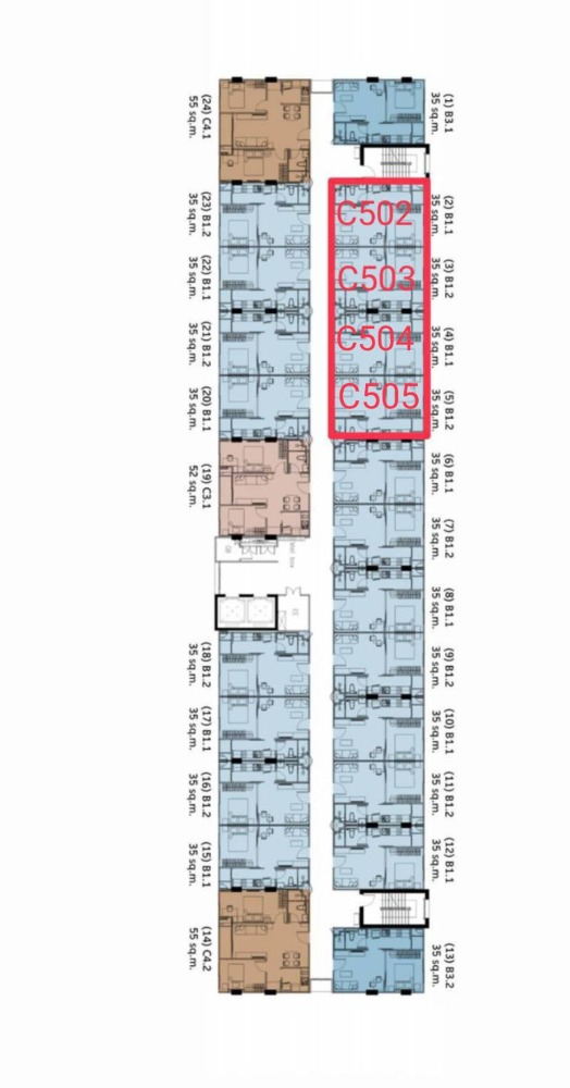 ขายคอนโดสมุทรปราการ สำโรง : *4 Units New Room for Sale #Unit C502, C503, C504 35 Sq.m. 1 Bedroom 1 Bathroom C Building Selling Price 2,990,000 Baht ask information please contact sale office on 6th Floor 02-024-8000, 063-080-7191