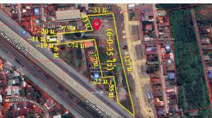 For SaleLandPinklao, Charansanitwong : Land for sale, 6 rai, next to the road along Si Rat Expressway.