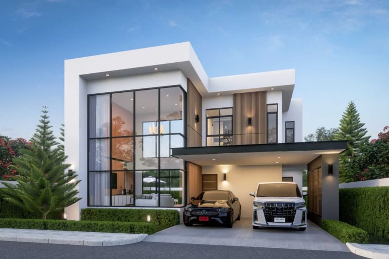 For SaleHousePattaya, Bangsaen, Chonburi : Launching the newly built Plu Villa house. Starting price 5.29 million baht
