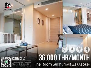 For RentCondoSukhumvit, Asoke, Thonglor : For rent The Room Sukhumvit 21 1 bedroom, 1 bathroom, 50 sq.m, x Floor, Fully furnished, 36,000/month, 1 year contract only