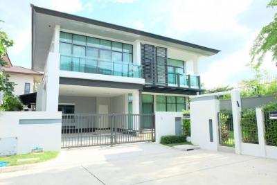 For RentHouseLadkrabang, Suwannaphum Airport : Single house for rent, Setthasiri On Nut, Srinakarin, 4 bedrooms, near the expressway.