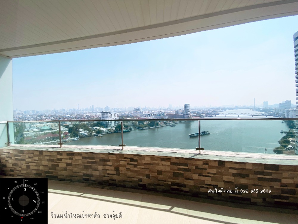 For SaleCondoPinklao, Charansanitwong : Condo for sale, Soi Charansanitwong 72, My Resort @ River Condo, new, first hand, size 161.45 sq m, 20th floor, front view of the Chao Phraya River flowing directly into the room. The light shines well. South balcony has good feng shui