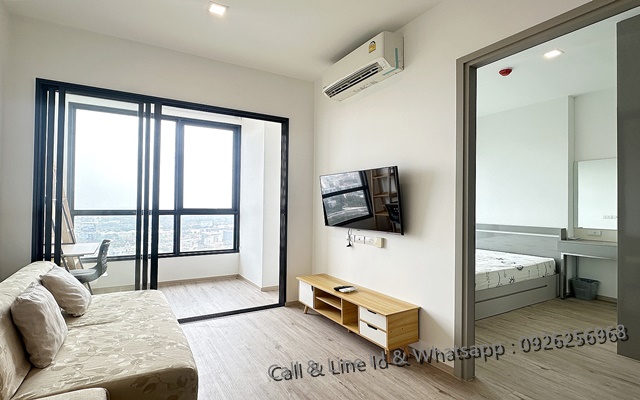 For RentCondoPattanakan, Srinakarin : (For rent) The Rich Rama 9 Srinakarin (The Rich Rama 9 - Srinakarin) / 1 bedroom, 1 bathroom, high floor, beautiful view, fully furnished, new room, never rented out.