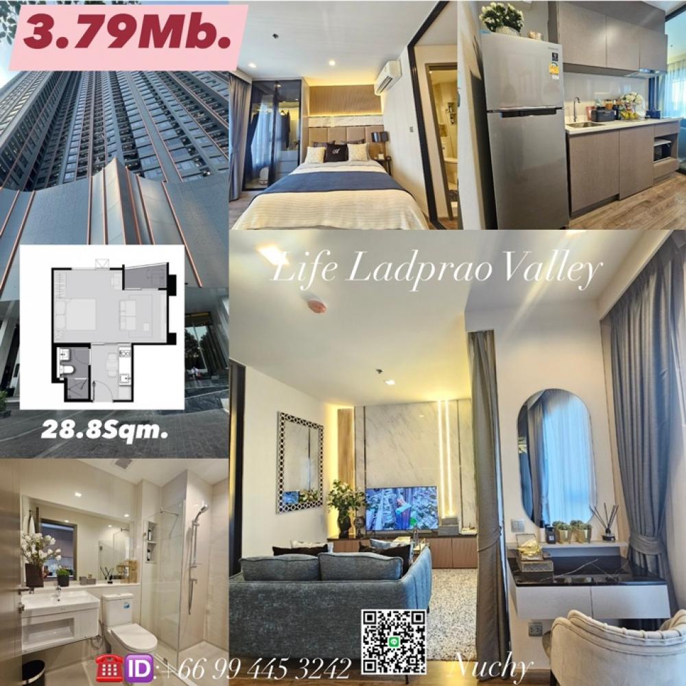 For SaleCondoLadprao, Central Ladprao : 📍 Life Ladprao Valley, huge discount, only 3.79 MB 👉Condo next to Central Ladprao 👉next to BTS 5 Ladprao Intersection 👉next to MRT Phahon Yothin 👉next to Union Mall