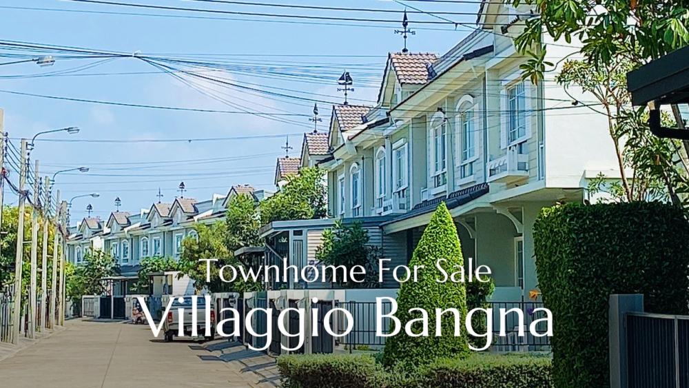 For SaleHouseSamut Prakan,Samrong : Townhome, very good yield, Villaggio, Soi ABAC Bangna. There are a lot of students renting.