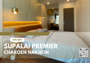For RentCondoWongwianyai, Charoennakor : For rent⭐Supalai Premier Charoen Nakhon⭐, beautifully decorated, fully furnished with furniture and electrical appliances, next to BTS Khlong San.