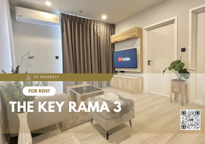 For RentCondoRama3 (Riverside),Satupadit : For rent✨The Key Rama 3✨, beautiful room, Chao Phraya River view, furniture, complete electrical appliances.