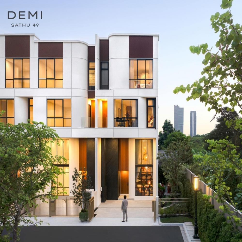 For SaleTownhouseRama3 (Riverside),Satupadit : #DEMI Sathu 49 Deluxe Townhome, 3 and a half floors, new design from Sansiri. Near Sathorn, only 15 minutes.