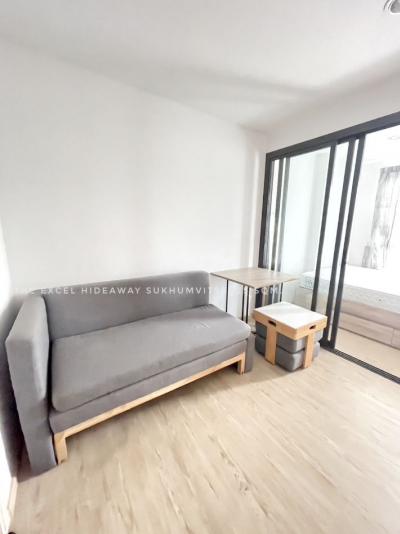 For RentCondoOnnut, Udomsuk : Condo for rent, good price, ready to move in, 1 bedroom, The Excel Hideaway, Sukhumvit 50, 25 sq m., convenient travel, there is a BTS shuttle.