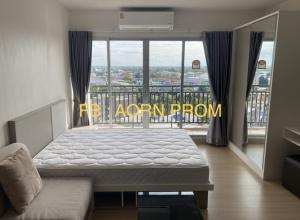 For RentCondoBang kae, Phetkasem : For rent, Supalai Veranda, Phasi Charoen Station. Largest studio, 33 sq m., has a wide front balcony, Building B, high floor, very beautiful view, has television, 18,000 btu air conditioner, water heater, microwave, refrigerator, built-in furniture, very 