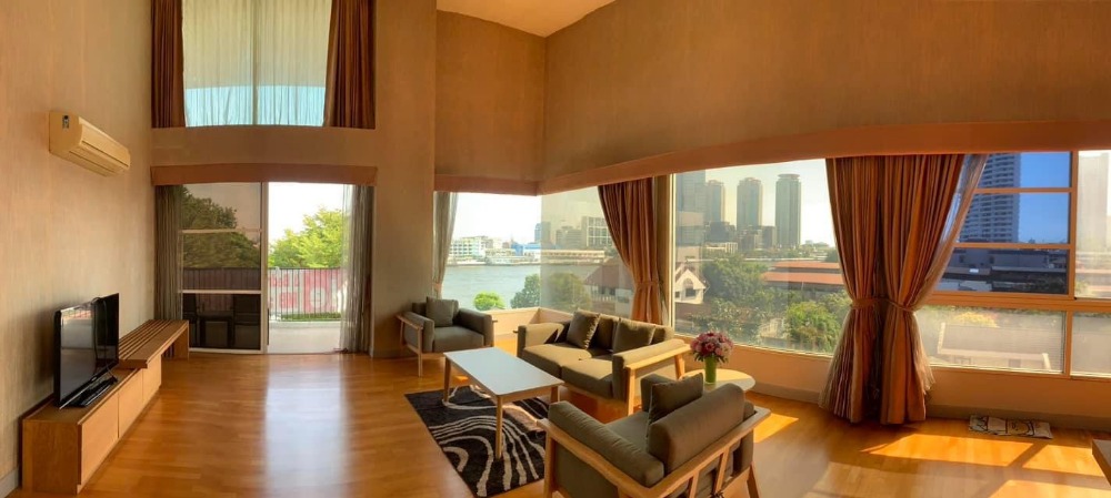 For SaleCondoWongwianyai, Charoennakor : Penthouse Riverfront: The Fine at River / 3 bedrooms / River view / near ICONSIAM.