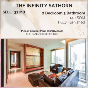 For SaleCondoSathorn, Narathiwat : Urgent sale! The Infinity Sathorn 140 SQM, corner room, high floor, in the heart of Sathorn - BR - 0658245140
