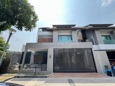 For RentHouseYothinpattana,CDC : Single house for rent, Luxury Private Nirvana Residence, 3 bedrooms, edge plot.