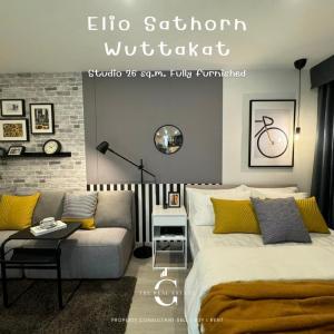 For SaleCondoThaphra, Talat Phlu, Wutthakat : Condo fully furnished, ready to move in, Elio Sathorn Wuttakat Studio 26 sq.m., just carry your bags and move in. Starting at only 2.2 million baht.