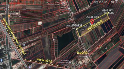 For SaleLandPathum Thani,Rangsit, Thammasat : Land for sale next to concrete road Land Lat Lum Kaeo 61 rai 2 ngan 14 sq m, beautiful plot.