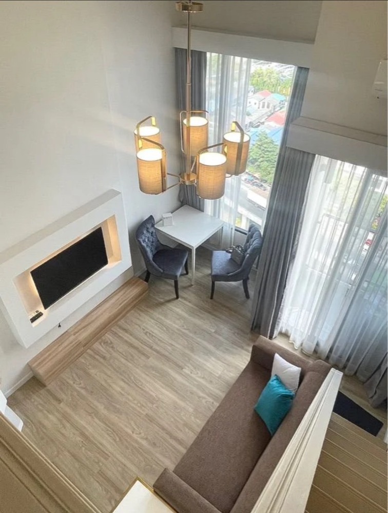 For RentCondoNawamin, Ramindra : For rent: Blossom Condo @ Fashion, new room, loft style, Duplex style, high ceilings, high floor, very beautiful view.