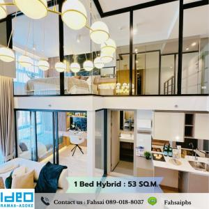 For SaleCondoRama9, Petchburi, RCA : 2-story hybrid room ✴️ Ideo Rama 9 - Asoke ⭐️Free stay promotion for 1 year - beautiful room - fully furnished, ready to move in 🔹Receive additional central area for 2 years 📞 Fahsai: 089-018-8037 (project salesman) 🆔: Fahsaipbs